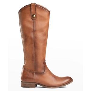 Frye • Melissa cognac leather button riding boots